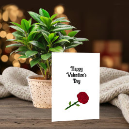 Tarjeta Festiva Rosa roja