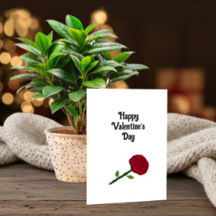 Tarjeta Festiva Rosa roja