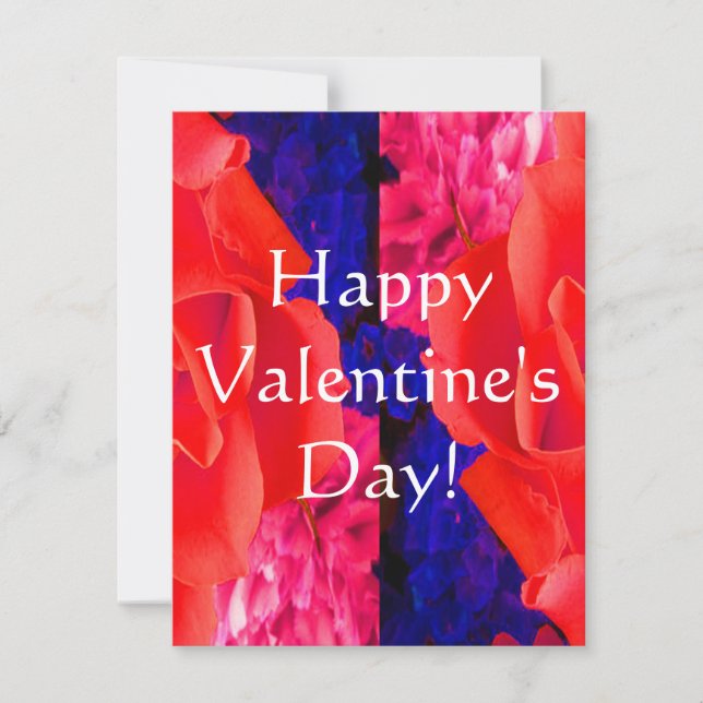 Tarjeta Festiva Rosa Roja Gorgosa V (Anverso)