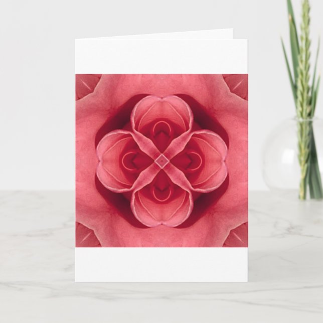 Tarjeta Festiva Rosa rosa (Anverso)