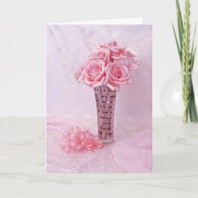 Tarjeta Festiva Rosa rosa III (Anverso)