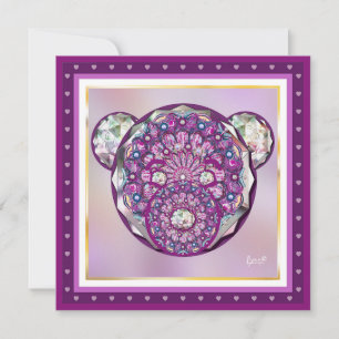 Tarjeta Festiva Rosace azul o rojo para bebé y niño