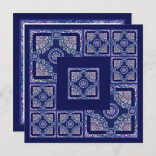 Tarjeta Festiva Rosario azul