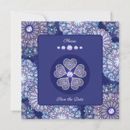 Tarjeta Festiva Rosario azul