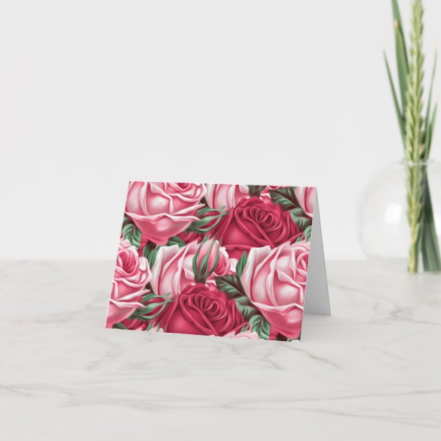 Tarjeta Festiva Rosas (Anverso)