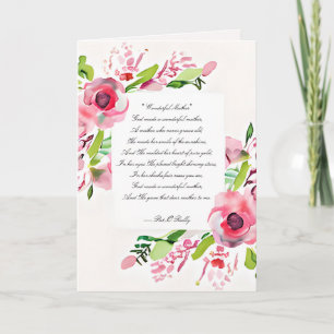 Tarjeta Festiva Rosas acuarela rosadas marco personalizado Día de