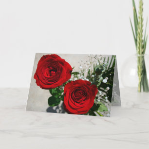 Tarjeta Festiva Rosas al frente, Rosas dentro del calendario Perso