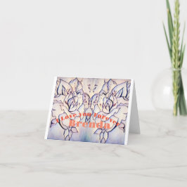 Tarjeta Festiva Rosas con mensaje romántico