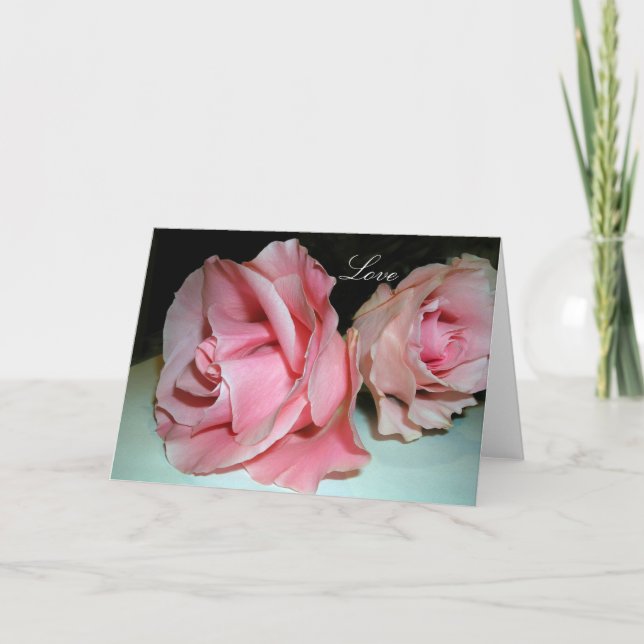 Tarjeta Festiva Rosas de Amor  (Anverso)