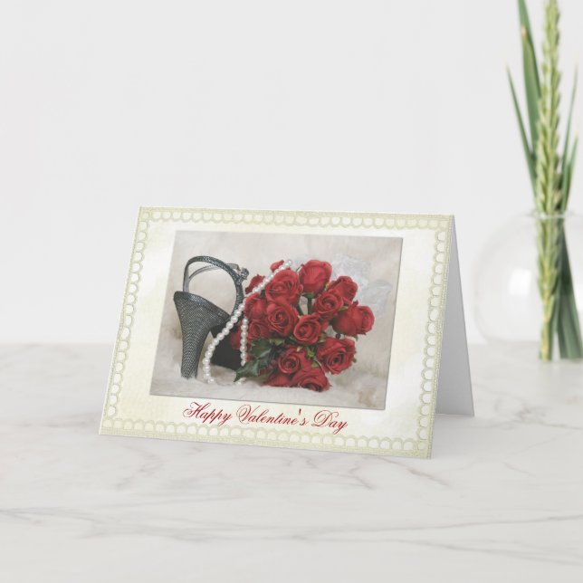 Tarjeta Festiva Rosas de amor (Anverso)