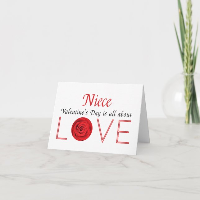 Tarjeta Festiva Rosas del Día de San Valentín (Anverso)