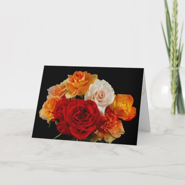 Tarjeta Festiva Rosas el día de San Valentín (Anverso)