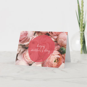 Tarjeta Festiva Rosas Elegantes Florales Día de la Madre
