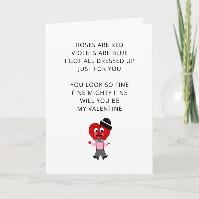 Tarjeta Festiva Rosas graciosos son Día de San Valentín de poemas  (Anverso)