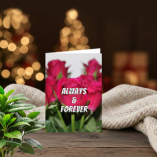 Tarjeta Festiva Rosas rojas para el Día de San Valentín
