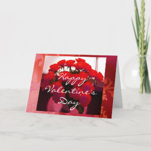 Tarjeta Festiva Rosas rojas San Valentín III