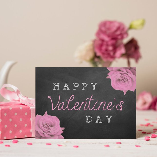 Tarjeta Festiva Rosas rosas rosas en el tablero de ajedrez Feliz D (Subido por el creador)