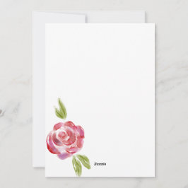 Tarjeta Festiva Rosas sobre florales vintage y rayas clásicas blan