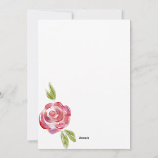 Tarjeta Festiva Rosas sobre florales vintage y rayas clásicas blan