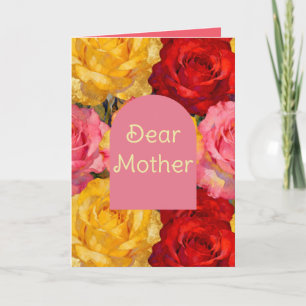 Tarjeta Festiva Rosas Vibrantes en Flor