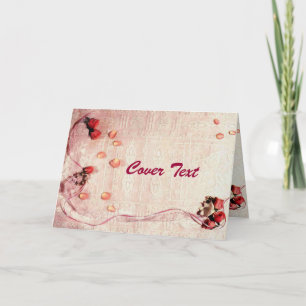Tarjeta Festiva Rosas y pétalos