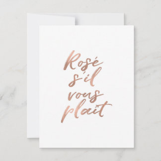 Tarjeta Festiva Rosè s'il vous plait