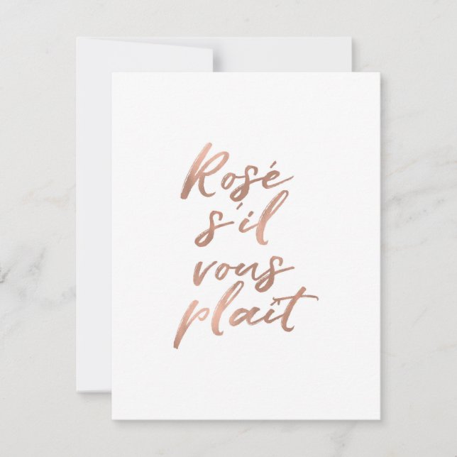 Tarjeta Festiva Rosè s'il vous plait (Anverso)