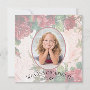Tarjeta Festiva Roses rojas con problemas escribiendo en papel