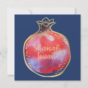 Tarjeta Festiva Rosh Hashana Hebreo quiere Shana Tovah