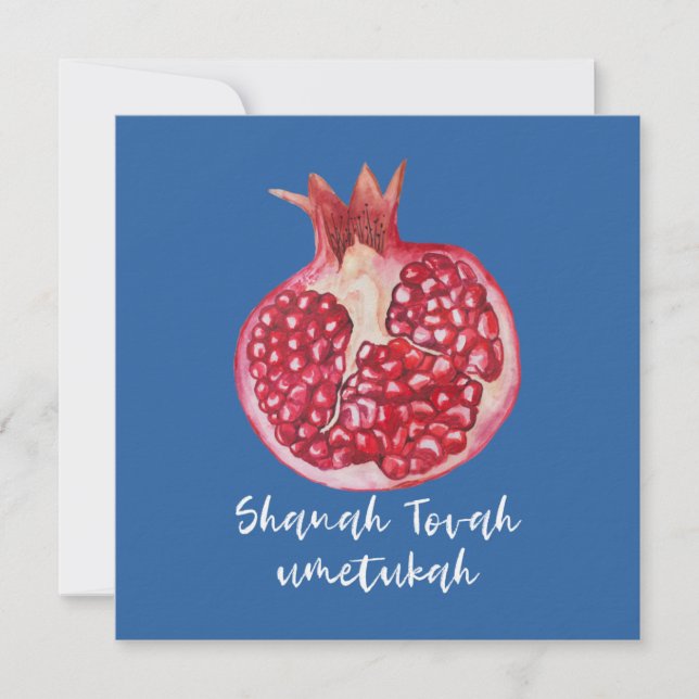 Tarjeta Festiva Rosh Hashana Hebrew Desea Shana Tovah (Anverso)