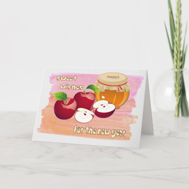 Tarjeta Festiva Rosh Hashanah | Año Nuevo judío (Anverso)