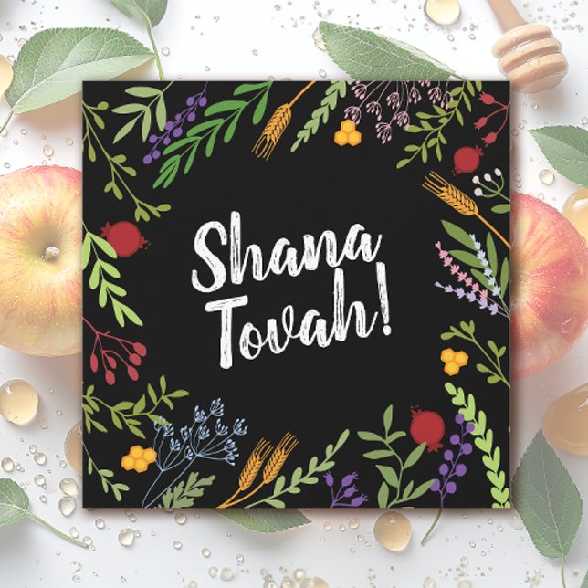 Tarjeta Festiva Rosh Hashanah Año Nuevo Judío - Shana Tovah (Subido por el creador)