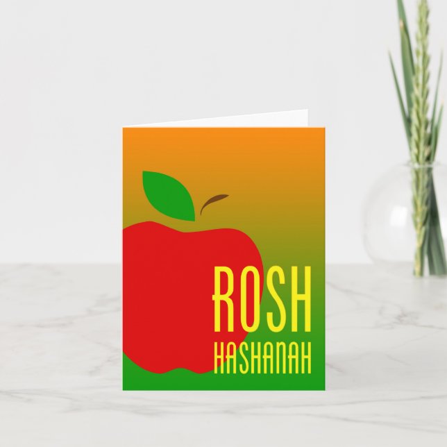 Tarjeta Festiva rosh hashanah apple (Anverso)