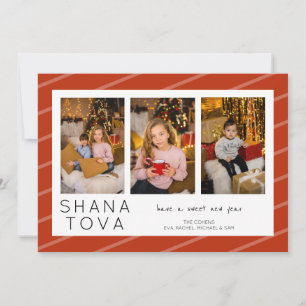 Tarjeta Festiva Rosh Hashanah Shana Tova 3 Colaje de Fotos 