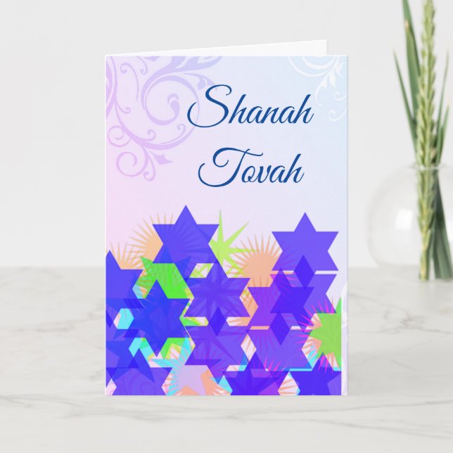 Tarjeta Festiva Rosh Hashanah Shanah Tovah (Anverso)