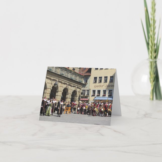 Tarjeta Festiva Rothenburg, Alemania (Anverso)
