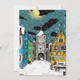 Tarjeta Festiva Rothenburg ob der Tauber Germany en Navidades