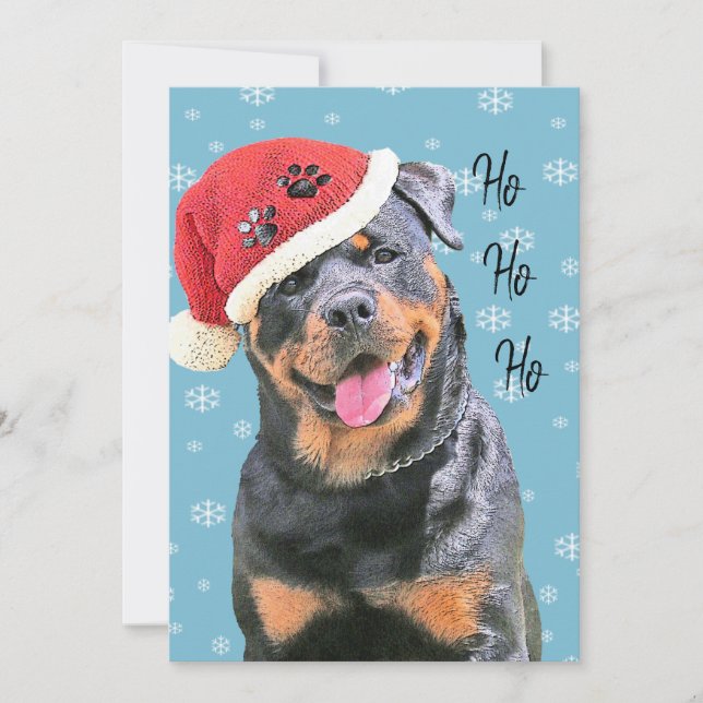 Tarjeta Festiva Rottweiler (Anverso)