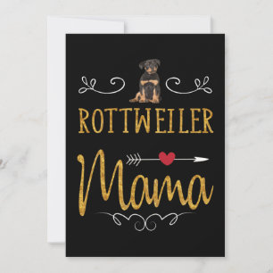 Tarjeta Festiva Rottweiler ama a mamá