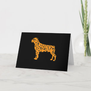 Tarjeta Festiva Rottweiler Pumpkin BatShaped Gracioso miedo Hallow