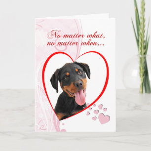 Tarjeta Festiva Rottweiler Valentine