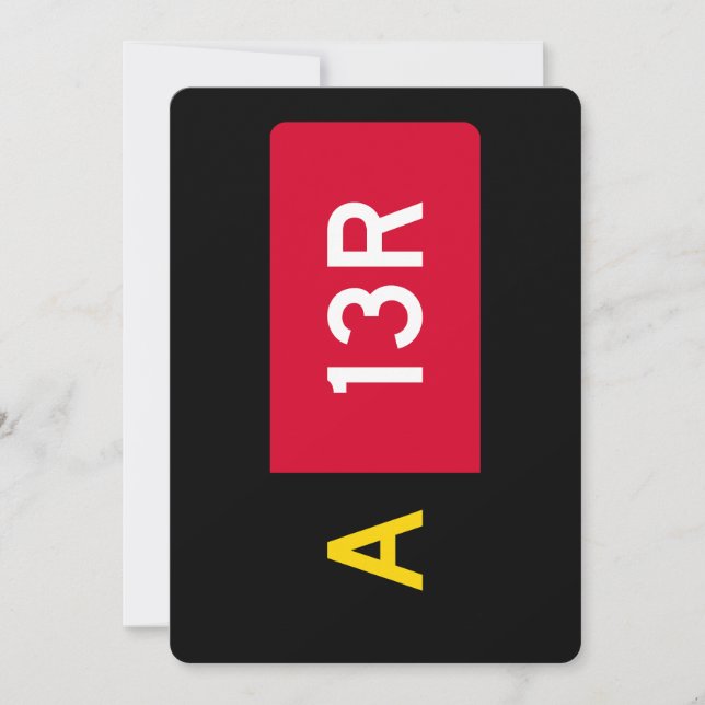 Tarjeta Festiva Rótulo A13R del punto de sujeción (Anverso)