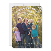 Round Merry Christmas Family Photo