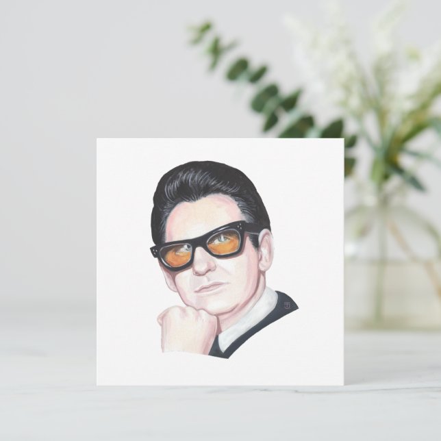 Tarjeta Festiva Roy Orbison (Anverso de pie)