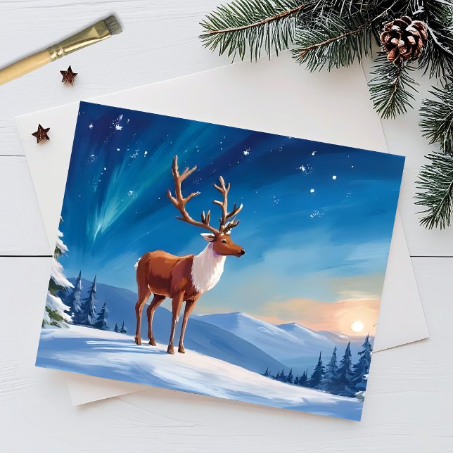 Tarjeta Festiva Royal Reindeer | Happy Holidays Merry Christmas  (Subido por el creador)