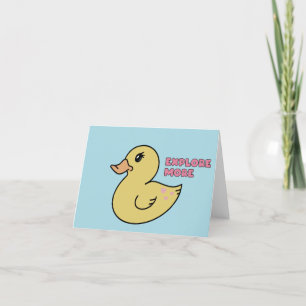 Tarjeta Festiva Rubber Duckie sobre una aventura