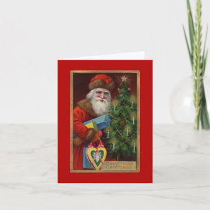 Tarjeta Festiva Ruby Santa Note Card