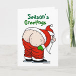 Tarjeta Festiva Rude Santa Navidades Card<br><div class="desc">¡Deséenles a los que hicieron su vida miserable durante el año una feliz festividad con esta tarjeta especial de saludo!</div>