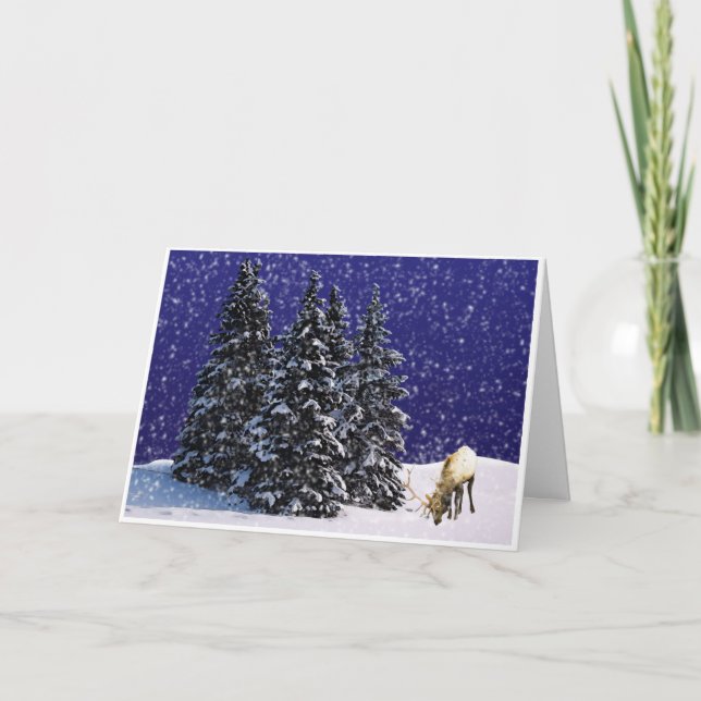 Tarjeta Festiva Rudolf el reno (Anverso)