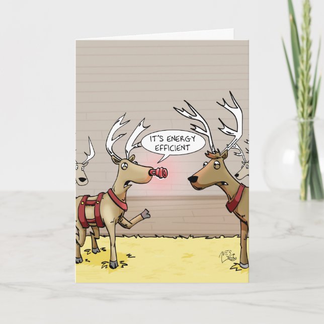 Tarjeta Festiva Rudolph (Anverso)
